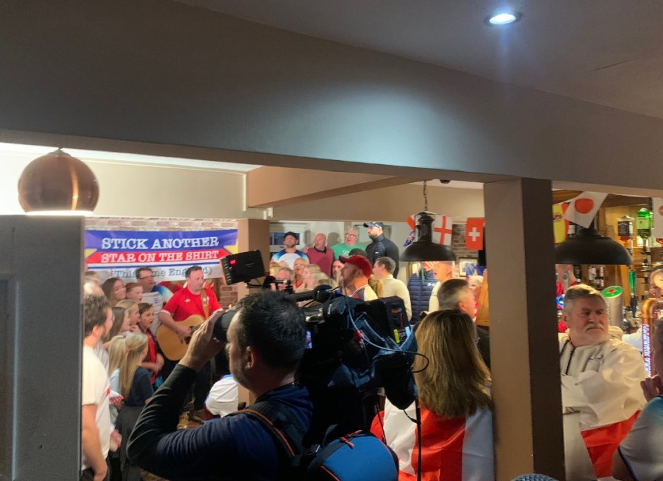 Some gathered in an Essex pub since 5.45am to cheer on the Three Lions