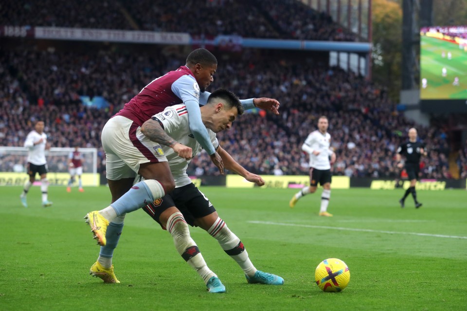 The Man Utd star escaped punishment for the nasty clash with the Villa winger