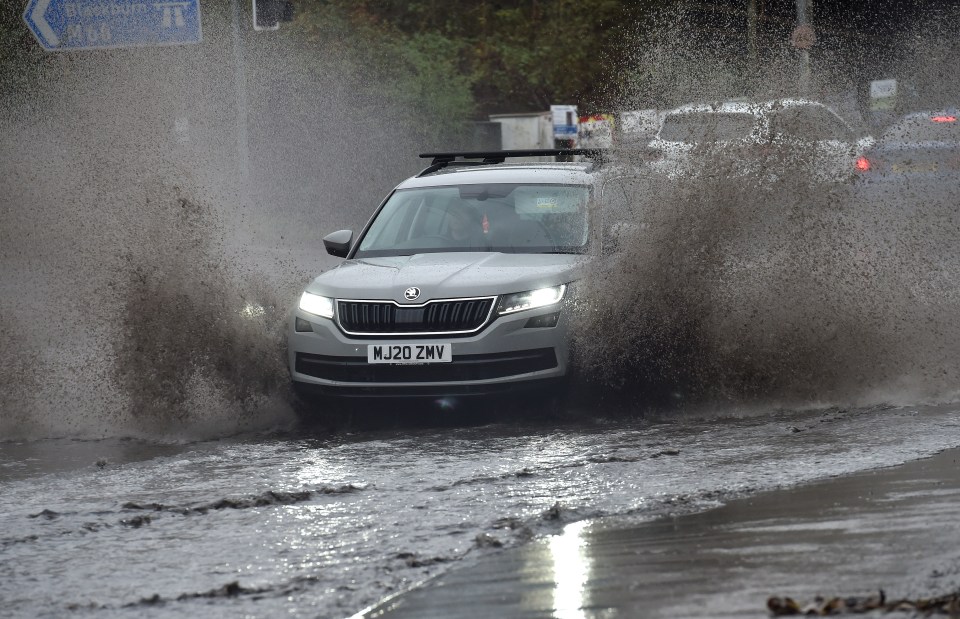 Flooding caused chaos for traffic coming off the M66