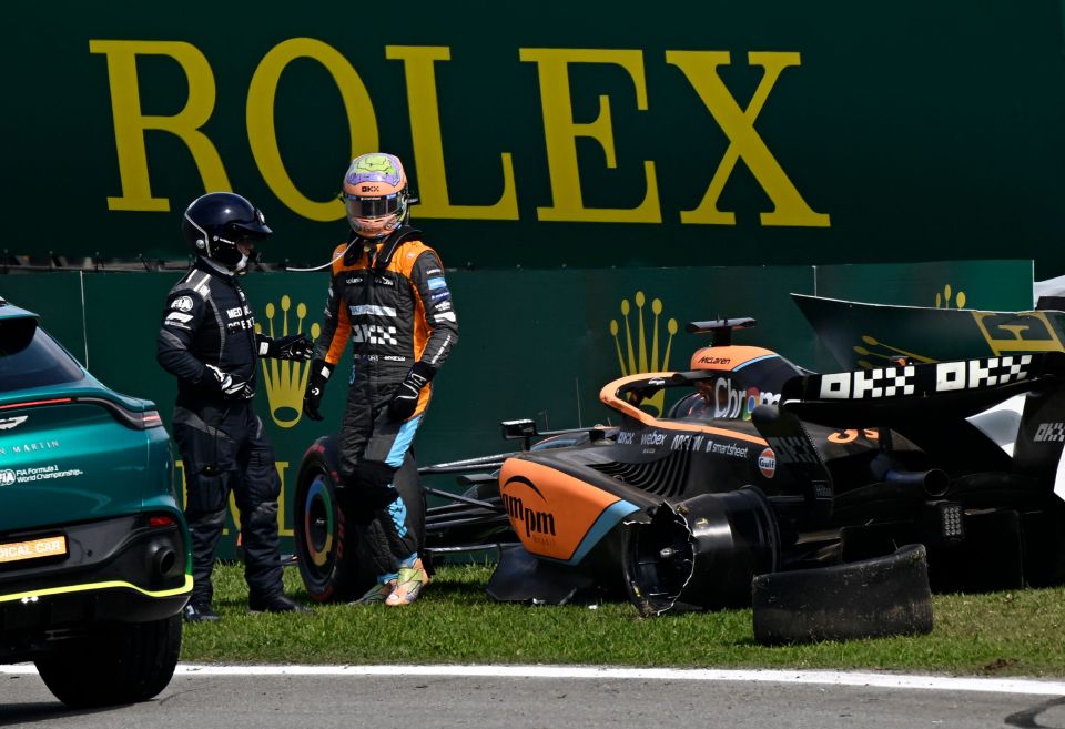 Daniel Ricciardo's horror season also continued in a chaotic start in Brazil