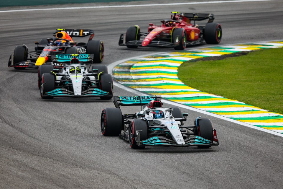 Mercedes' one-two duo George Russell and Lewis Hamilton finished well ahead of Perez, who was seventh behind Verstappen