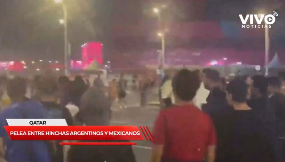 Mexico and Argentina supporters have clashed in Qatar