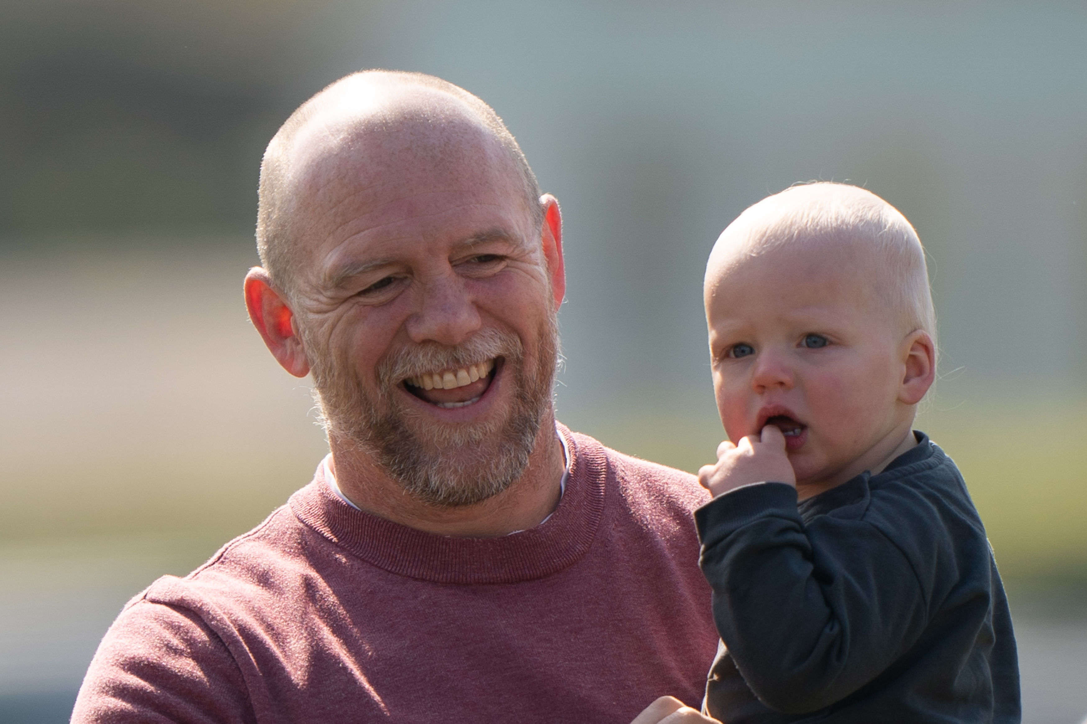 Mike with his son Lucas in April this year