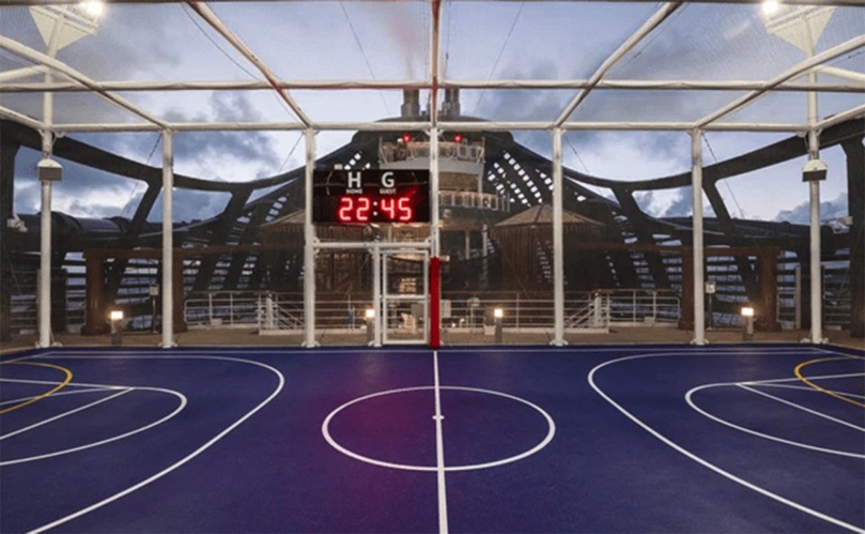 Sport courts will keep guests entertained