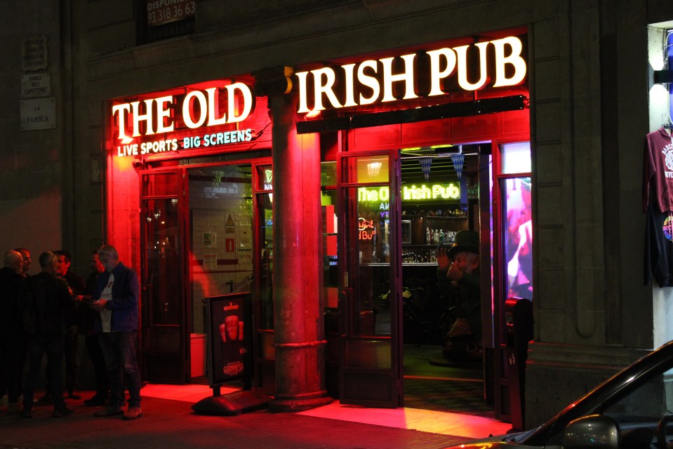 The Old Irish Pub in Barcelona where rugby player Levi Davis was last seen on October 29