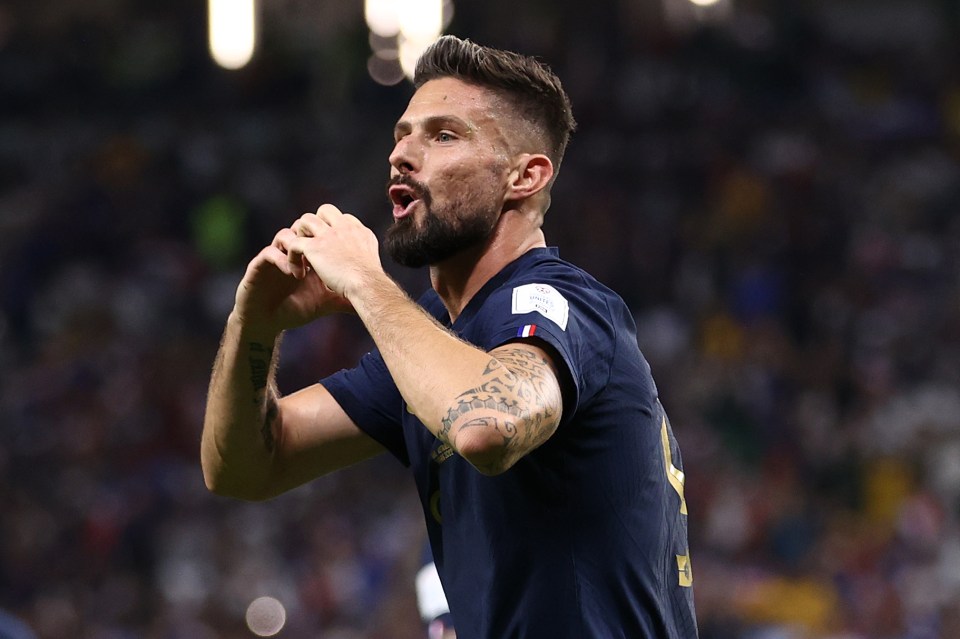 Giroud bagged his first of the night after the half-hour mark