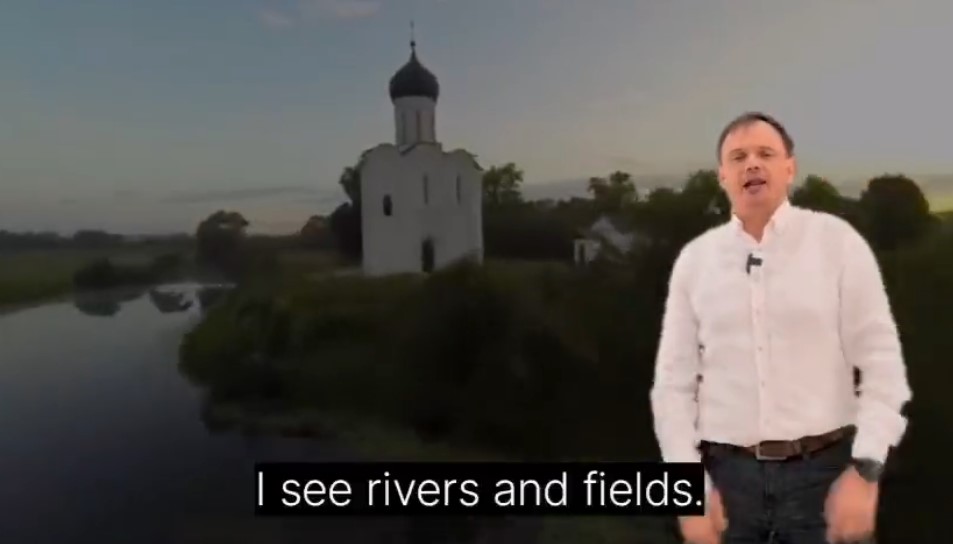 Recently he published a bizarre 'poem' on his love for Russia's landscape and cuisine