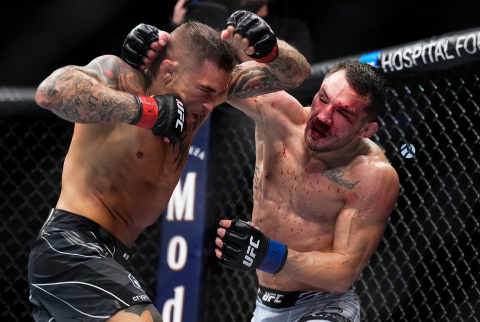 Dustin Poirier and Michael Chandler locked horns in the main event of UFC 281