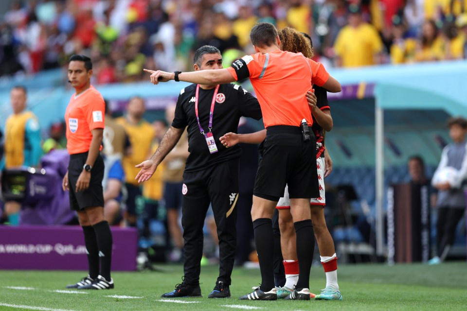 Hannibal Mejbri received a stern telling off from the referee