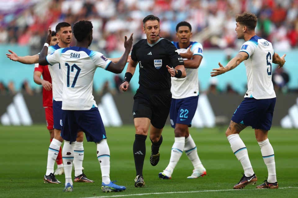 Claus ignored the Three Lions' protests for a penalty