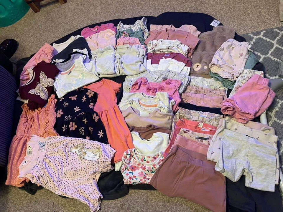 She bagged all of these clothes second-hand for just £10