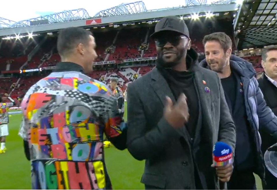 The Portuguese ace greeted Louis Saha and Jamie Redknapp but ignored Neville