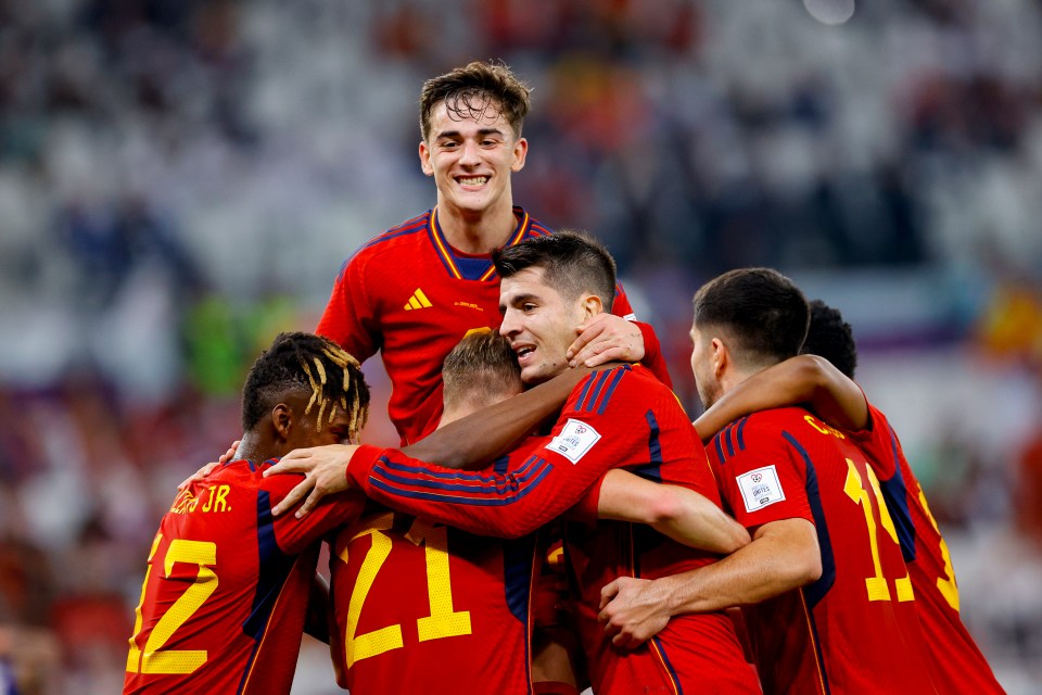 Spain head into Sunday's clash full of confidence after their 7-0 thumping