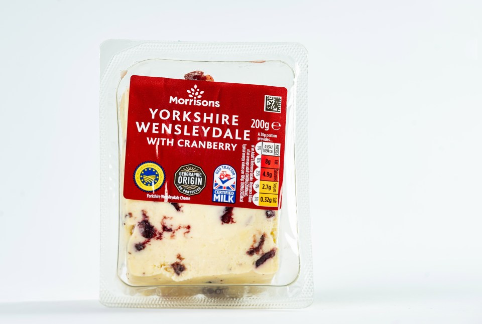 The cheese at Morrisons came with an uneven spread of cranberries