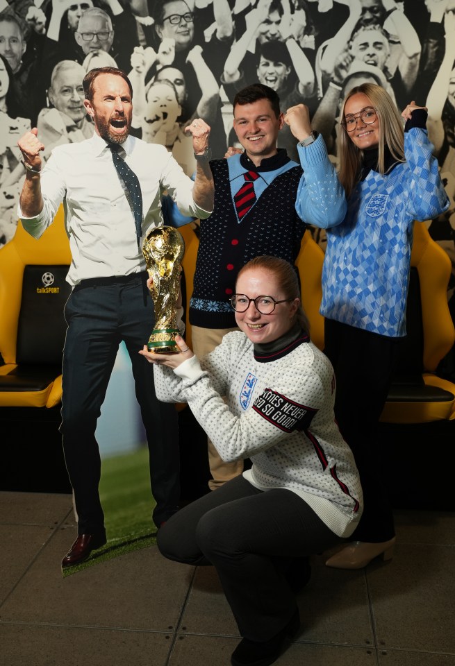 The knitwear will keep England fans warm in the pub