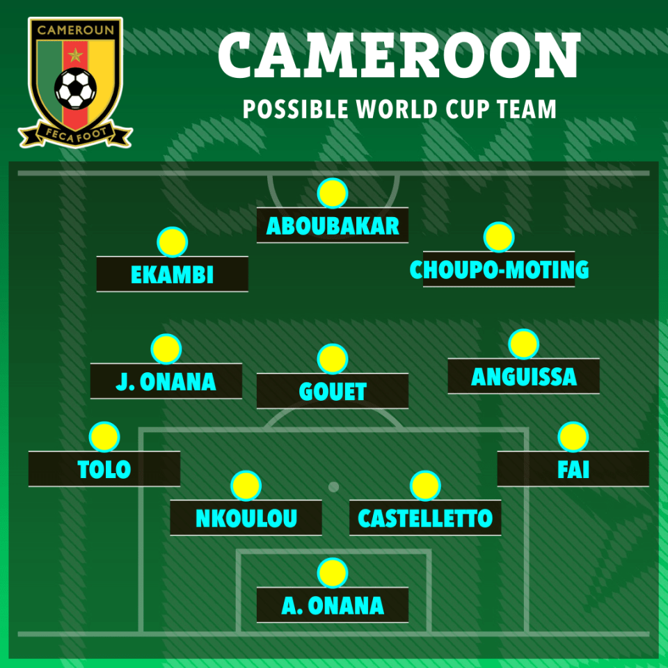 How Cameroon could line up in Qatar