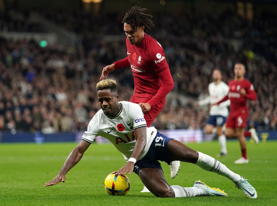 Sessegnon felt he should have had a penalty when Alexander-Arnold leant into him