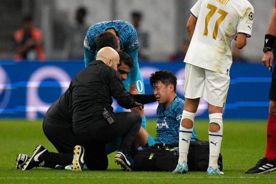 Son Heung-Min suffered an injury against Marseille