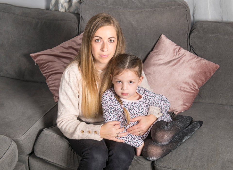 Christine, pictured with daughter Aria, wants other parents to be aware of RSV