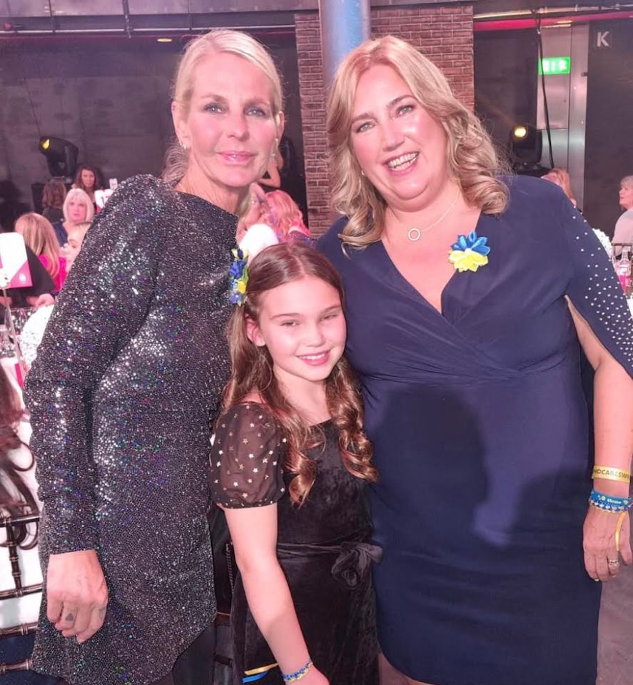 Sun columnist Ulrika Jonsson with Best Midwife nominee Wanda Warrington and her granddaughter Amelia Chadwick