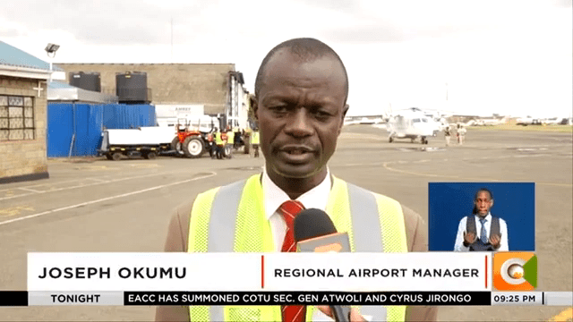 Regional Airport Manager Joseph Okumu confirmed the staff responsible would be rewarded for their actions