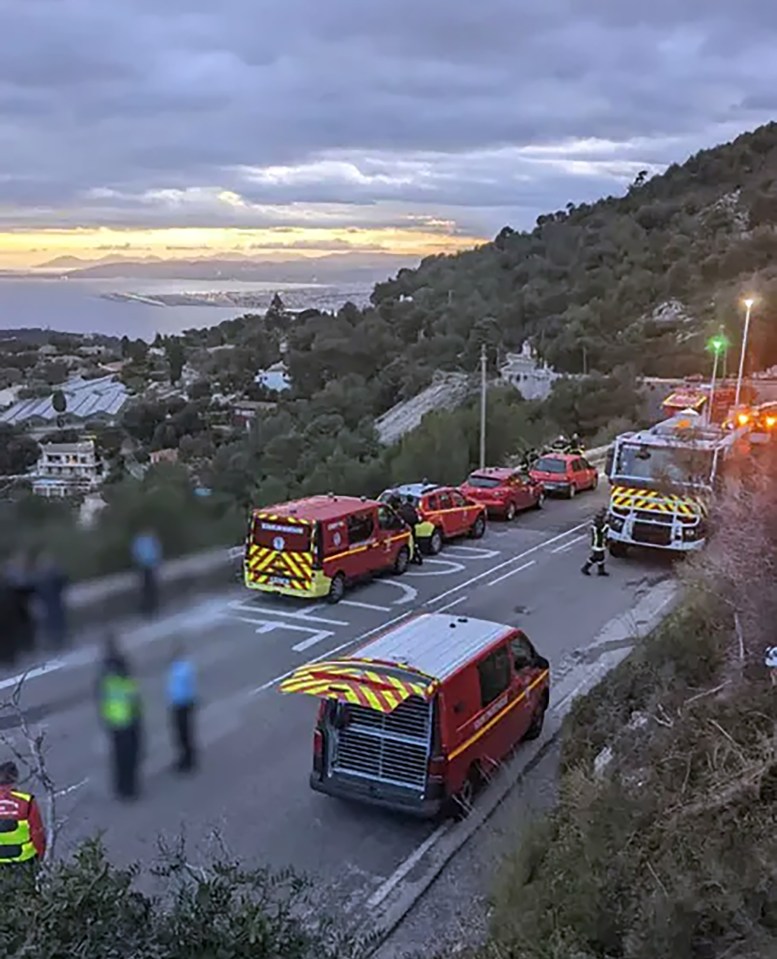 The crash happened near the village of Eze