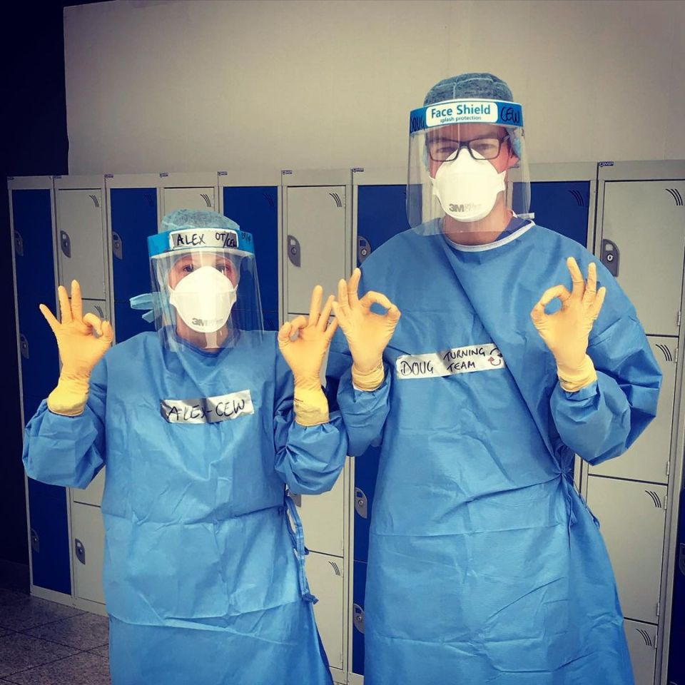 Alex and Doug gave up their jobs in the NHS to initially take part in a rally