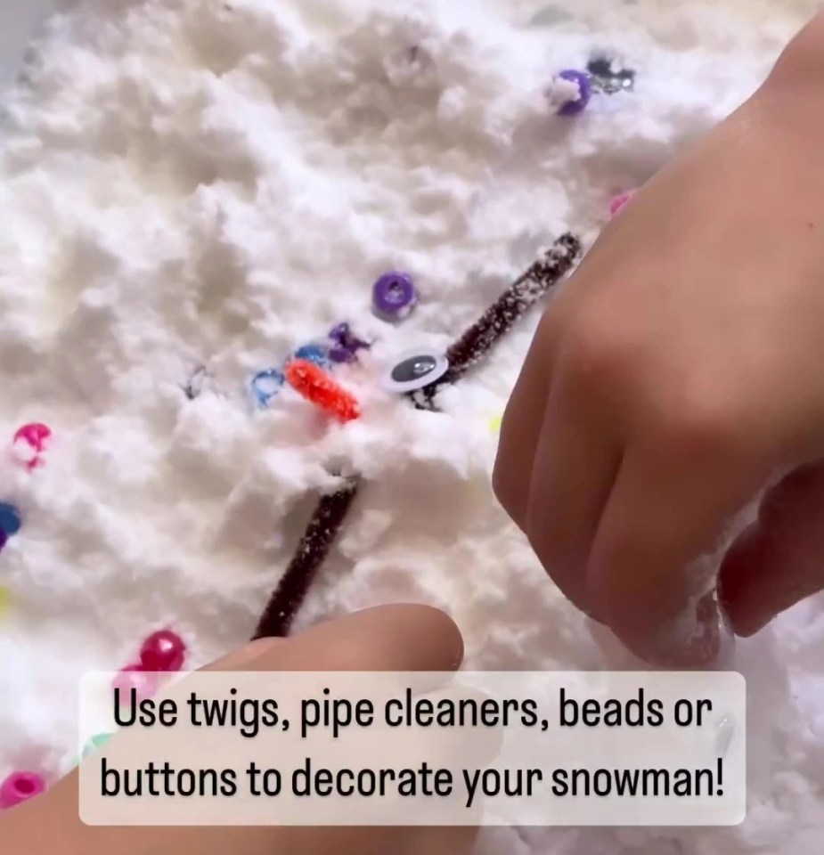 The savvy mum took to Instagram to share a genius way to make your own snow at home