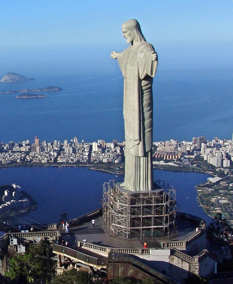 It is the spitting image of Rio de Janeiro’s Christ the Redeemer statue, pictured above