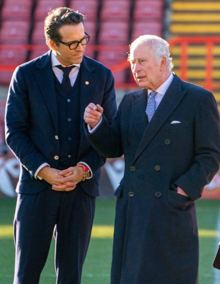 King Chares paid a visit to Wrexham AFC and met co-owner Ryan Reynolds