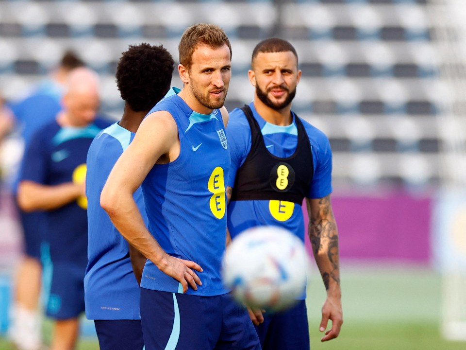 Skipper Harry Kane keeps his eye on the ball