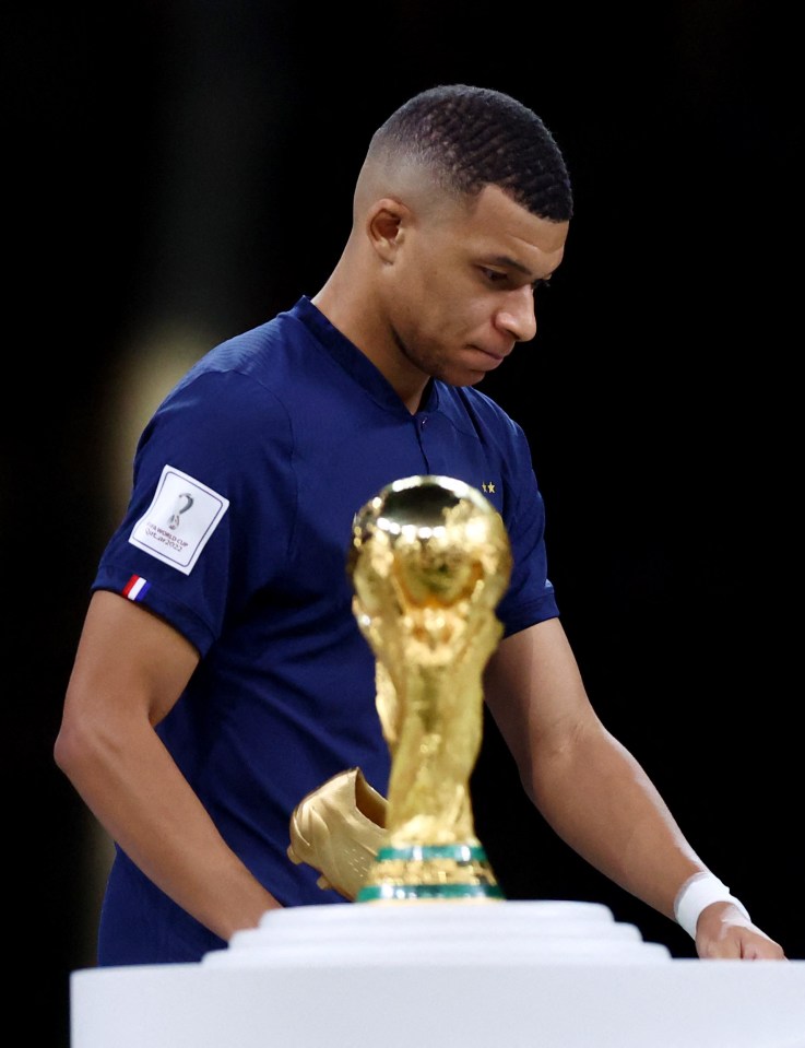 France’s hat-trick hero Kylian Mbappe is downcast after being awarded the golden boot