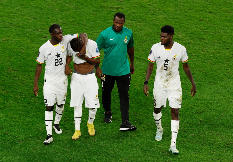 Ghana were dumped out of the World Cup following a 2-0 defeat to Uruguay