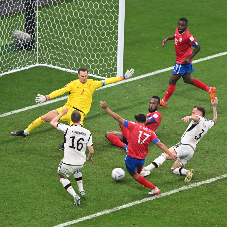 Yeltsin Tejeda (17) rifled home an equaliser for Costa Rica after the break