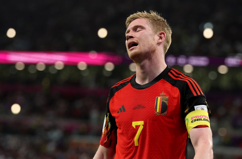 Belgium's Kevin De Bruyne was devastated by last night's results