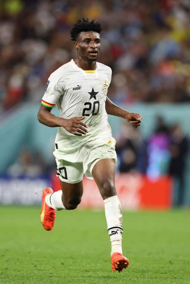 Mohammed Kudus in action for Ghana