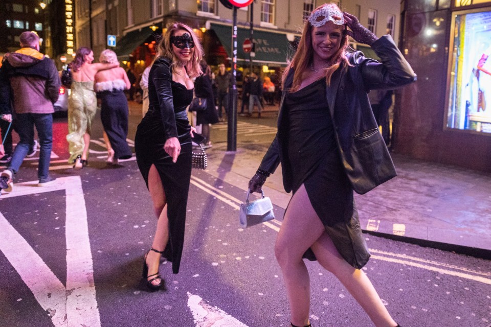 There was even some fancy dress on display as nightlife hotspots filled up