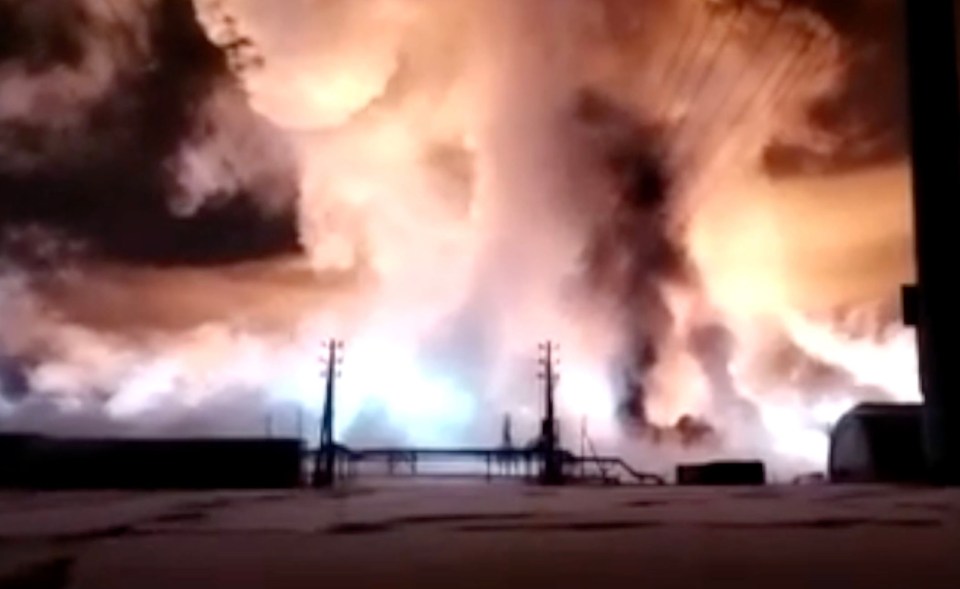 The flames at the  Markovskoye oil and gas field were described as 'Armageddon-like'