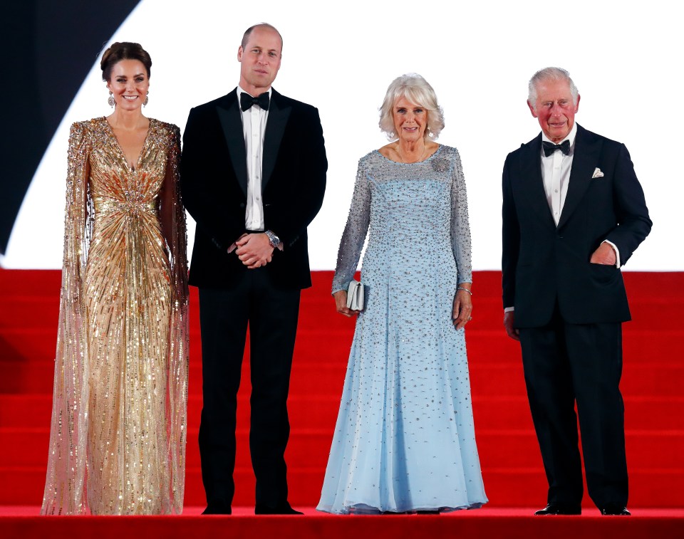 The royal family enjoy a formal black tie dinner on Christmas Eve