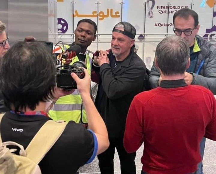 An unrecognisable Italy legend touched down in Qatar ahead of the World Cup final