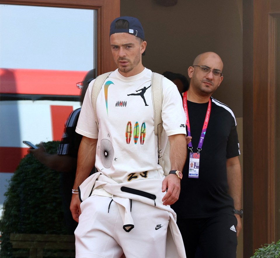 Grealish leaving England's World Cup base in Doha