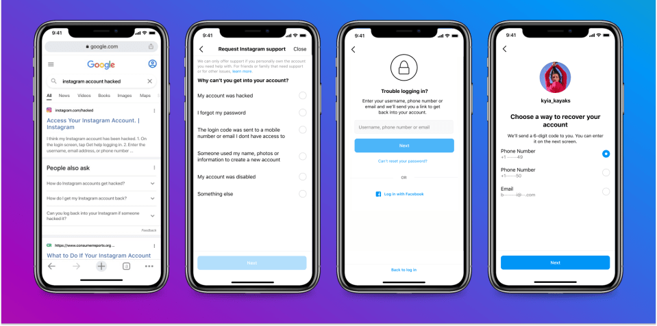 Instagram is offering greater support if your account is hacked