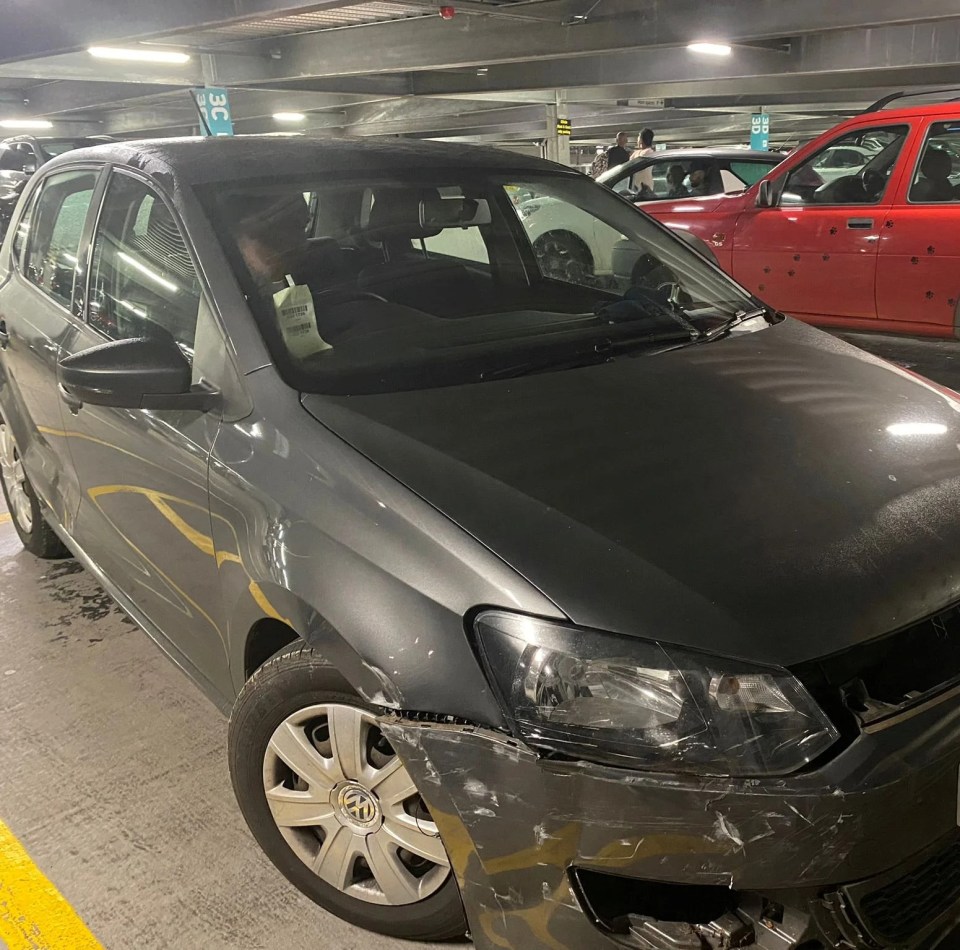 The VW Polo suffered a smashed headlight and damage to the right-side bodywork