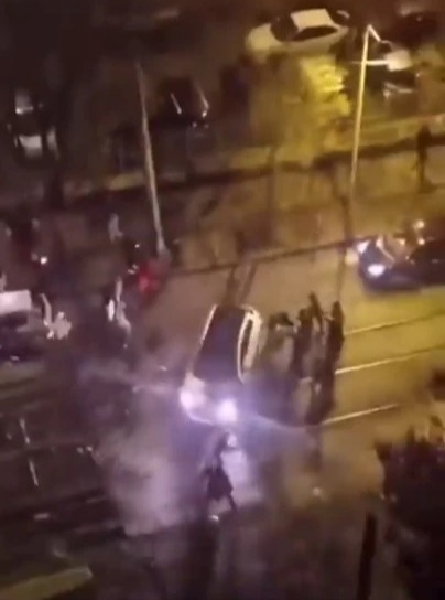 The clashes saw a driver ploughing into a teenager