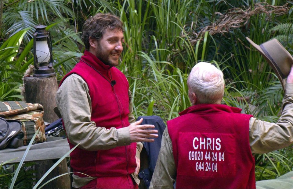 Chris Moyles and Seann Walsh during their time on I'm A Celeb