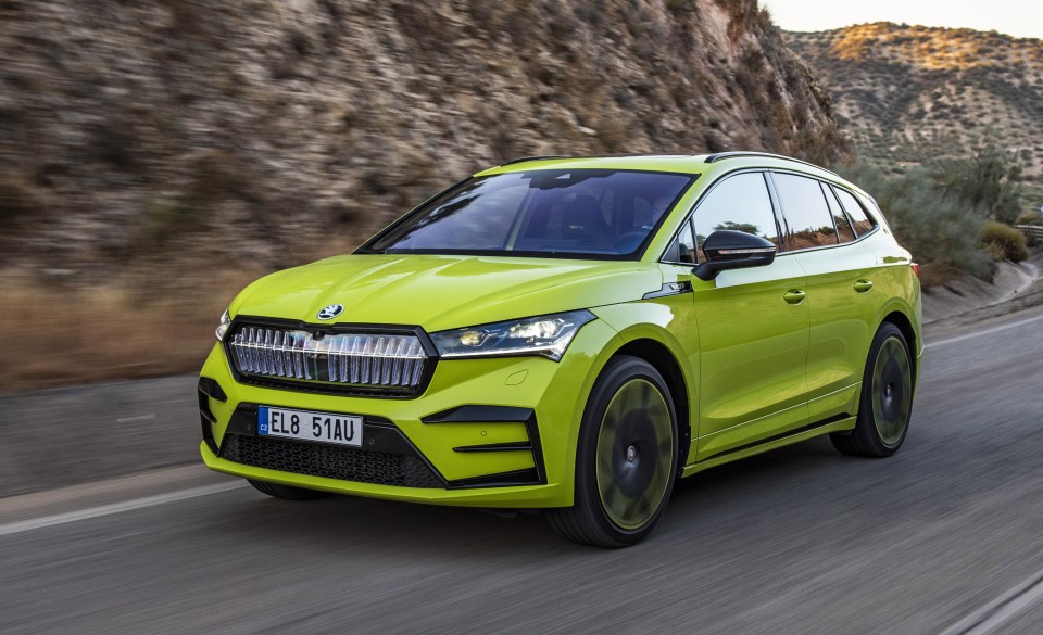 The Skoda Enyaq iV vRS is the range-topping version of the Enyaq electric family SUV