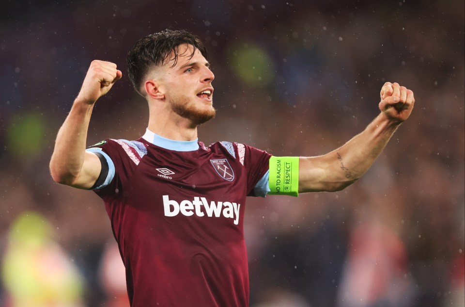 Declan Rice has 18 months left on his West Ham contract