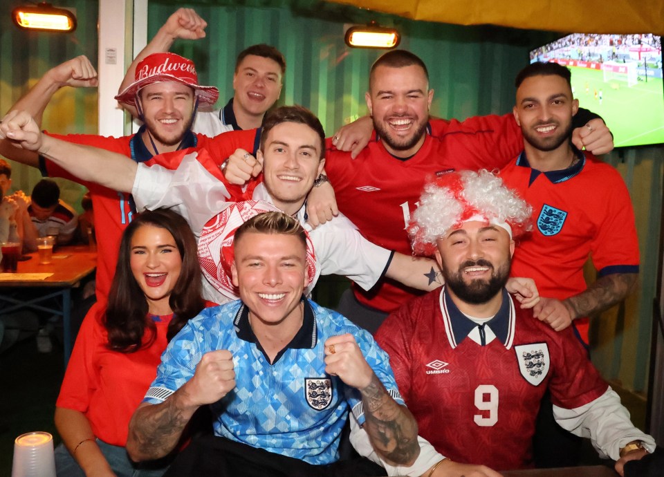 A crowd ready to cheer on the Three Lions in Newcastle