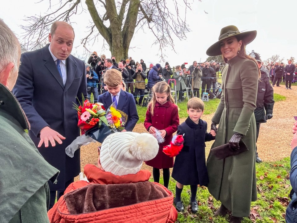 The family appeared to be in good spirts as they greeted well-wishers