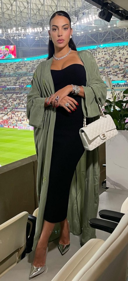 Georgina made sure to turn heads when she went to cheer on Portugal on Tuesday